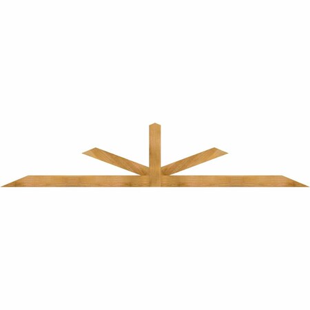 Ekena Millwork Saratoga Rough Sawn Timber Gable Bracket, Western Red Cedar, 108"W x 22"H x 2"D x 4"F, 5/12 Pitch GBW108X22X0204SAR00RWR